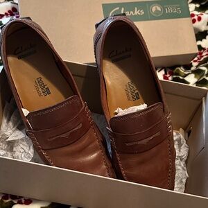 Clarks Men's Tan Leather Loafers